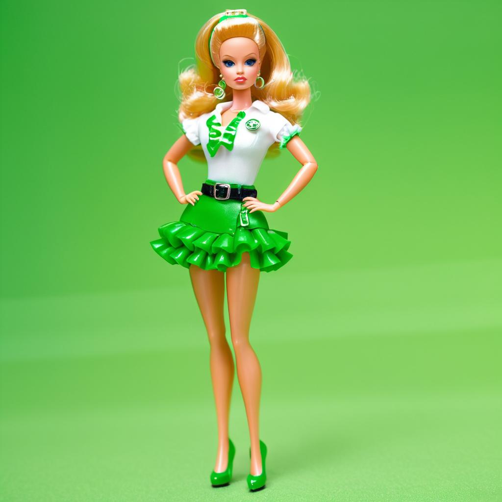 Barbie Doll in Trendy Ruffled Miniskirt