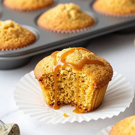 Golden Vegan Pumpkin Cornbread Muffin