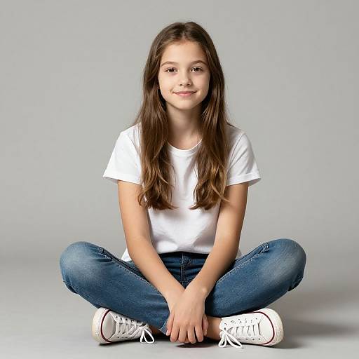 Young Girl Sitting Pose