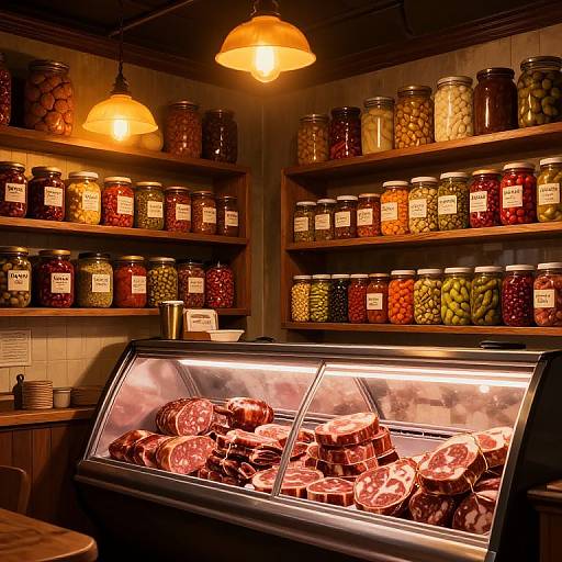 Cozy Rustic Butcher Shop Interior