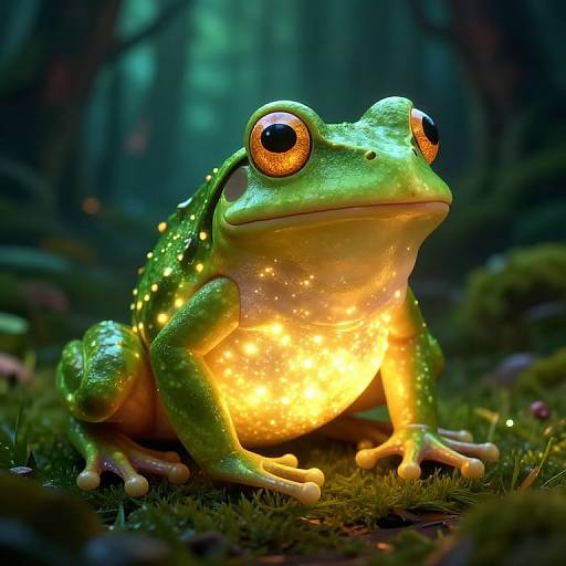 Enchanted Glowing Frog in Blender
