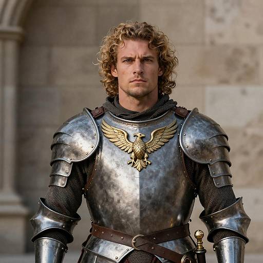 Medieval Knight in Ornate Armor