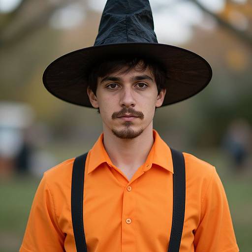Realistic Man in Crazy Halloween Costume