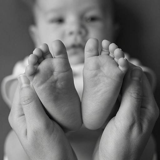 Tender Hands Cradling Baby's Feet