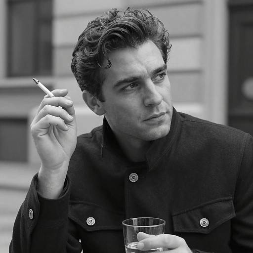 Vintage Black-and-White Portrait