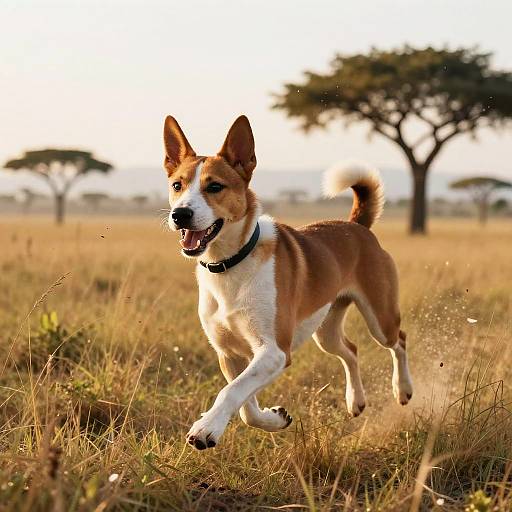 Basenji Dog at Sunrise in Savannah