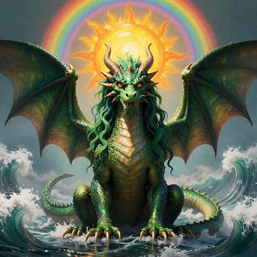 Realistic Psychedelic Dragon Portrait