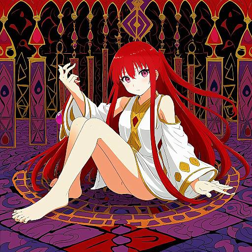 Illustration of Morgiana, magi the labyrinth of magic in the style of Ebimomo