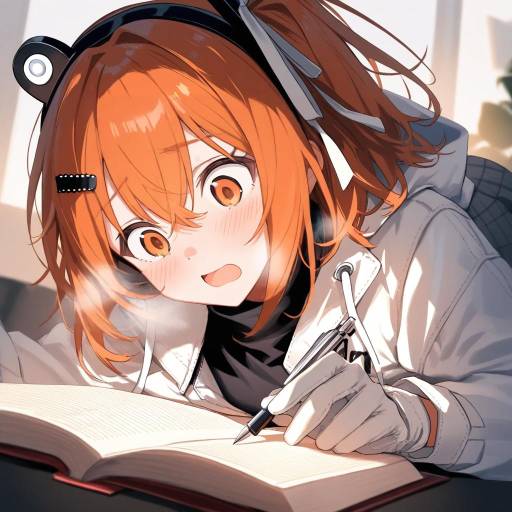 Surprised Girl with an Open Journal