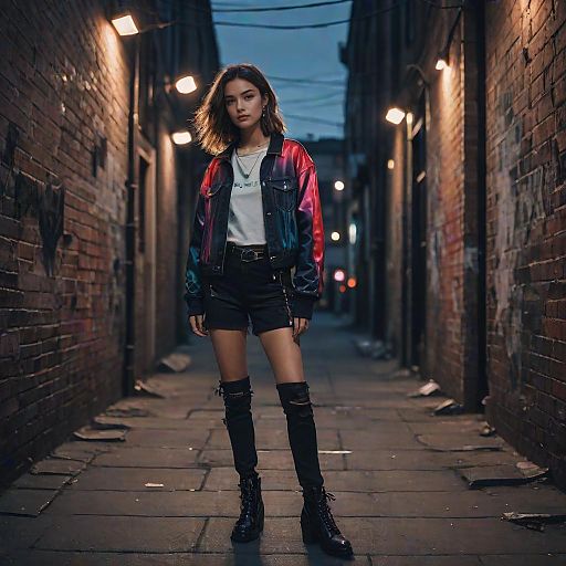 High Fashion Urban Portrait at Dusk