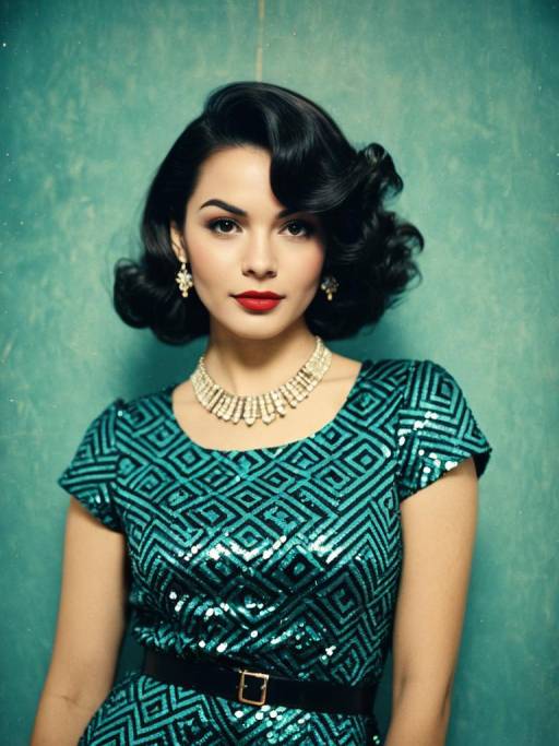 Glamorous Woman in Sequined Mini Dress