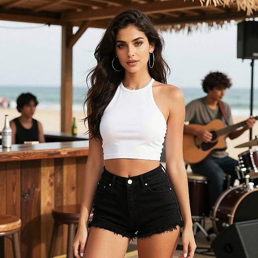 Studio Pierrot Woman at Beach Bar