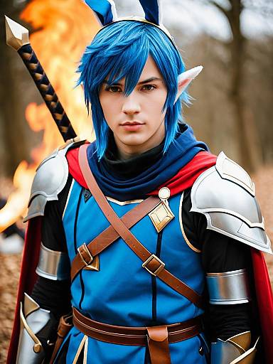Lifestyle costume photo of Alfonse (fire emblem). Cosplay clothes
