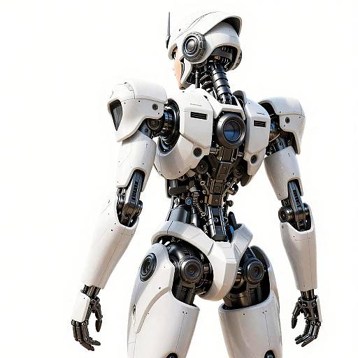 Hyper-Realistic Robot Girl Illustration