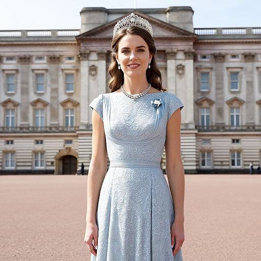 Elegant Woman at Buckingham Palace