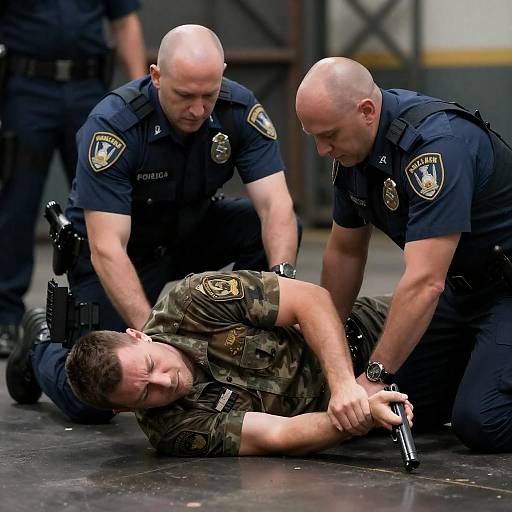 Dramatic Standoff with Police Officers