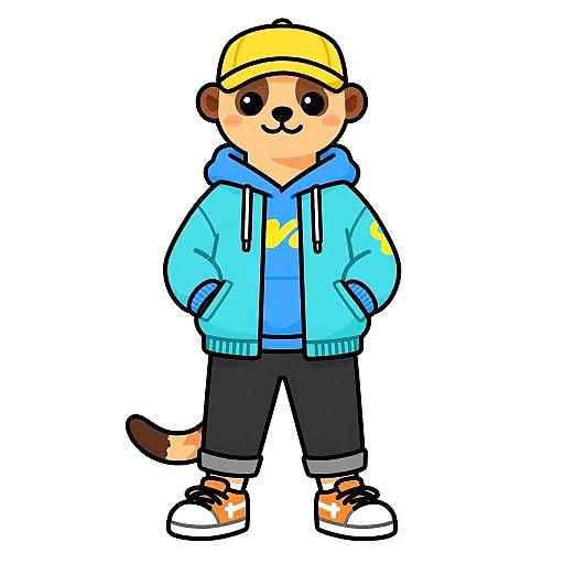 Anthropomorphic Meerkat Teen Character