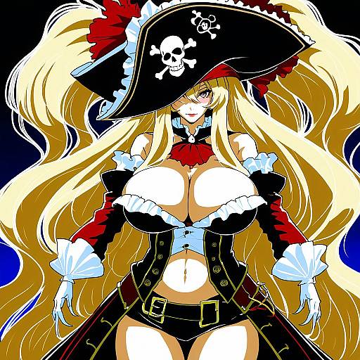 Illustration of Anne bonny (fate), fate (series) in the style of Fujishima-sei ichi-gou