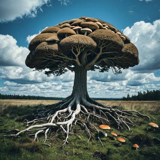 Enchanted Forest Under a Fantasy Sky
