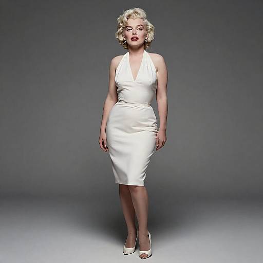 Scarlett as Marilyn Monroe in White Dress