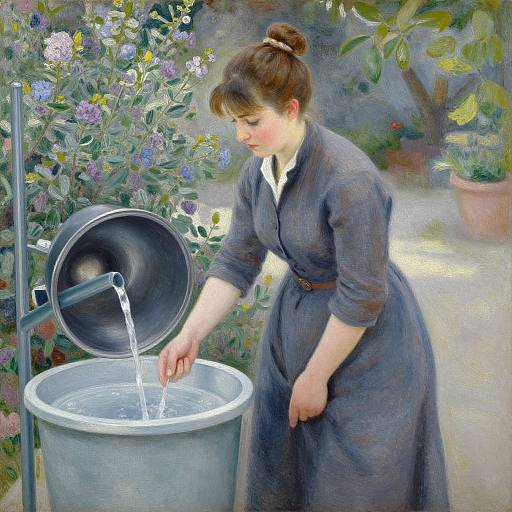 Renoir Style Washerwoman Painting