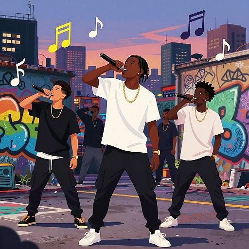 Vibrant Urban Rap Poetry Scene