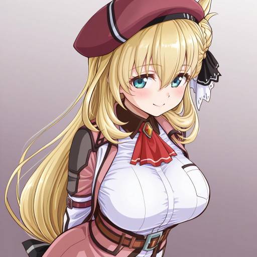 Illustration of Agnes claudel, eiyuu densetsu in the style of S-a-murai