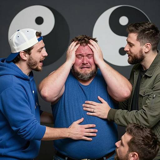 Emotional Encounter of Four Men