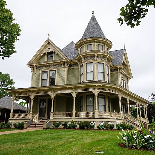 Imposing Victorian Mansion with Turret