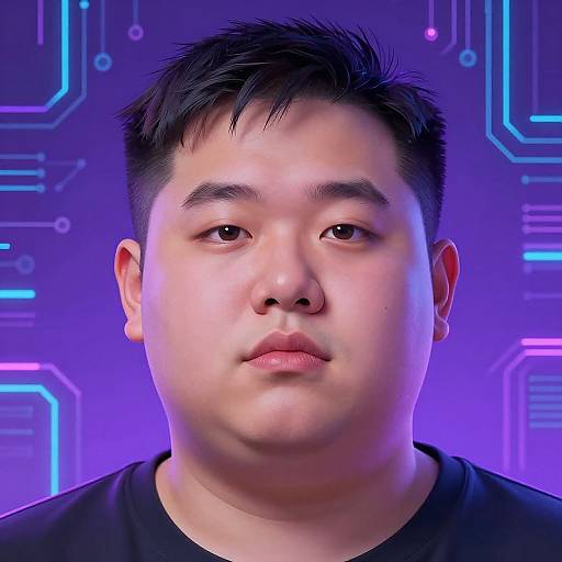 Cyberpunk AI-Enhanced Portrait