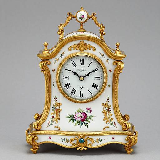 Exquisite Meissen Porcelain Mantel Clock