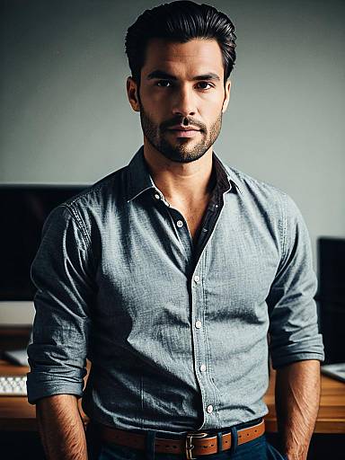 Casual Office Waist-Up Editorial Portrait