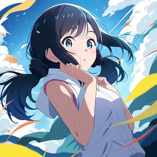 Illustration of Amano hina (tenki no ko), tenki no ko in the style of Ment