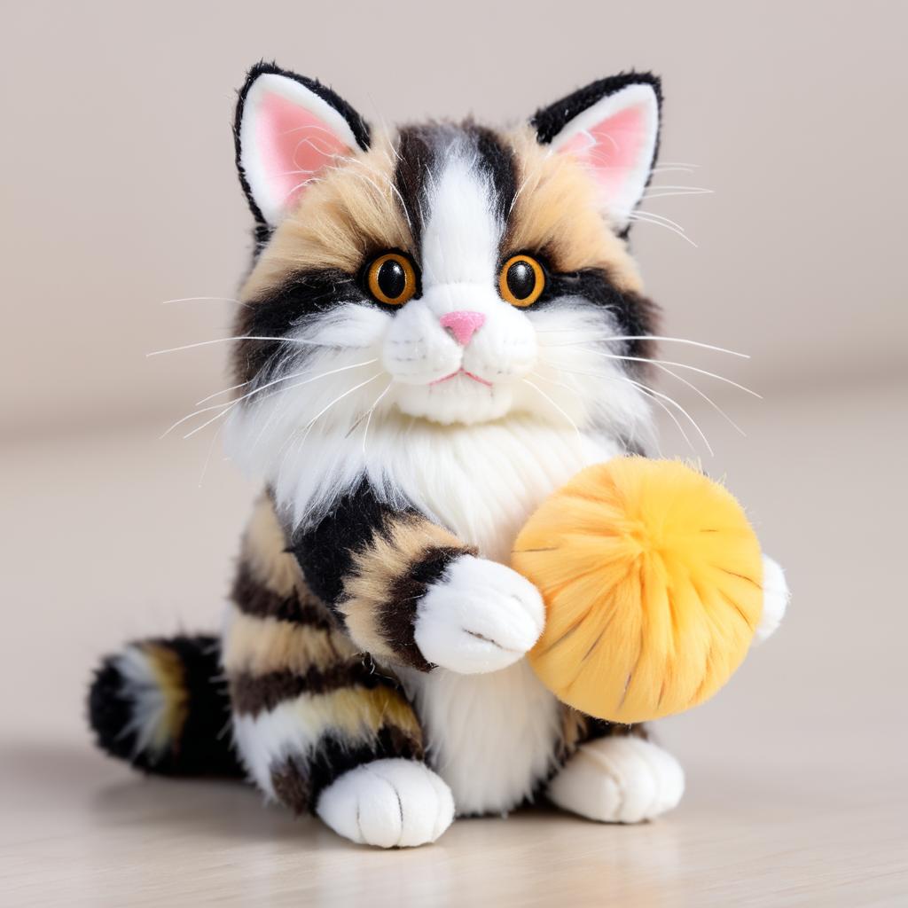 Playful Cat with Detailed Toy Mouse