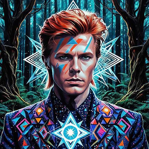 Psychedelic David Bowie Portrait