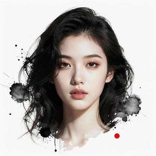 Abstract Minimalist Woman Portrait