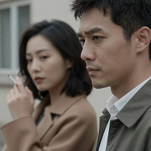 Intimate Close-Up of a Couple