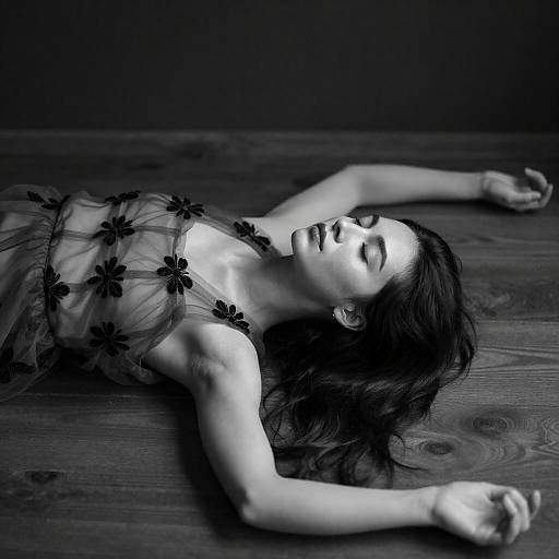 Elegant Black and White Portrait of Serenity
