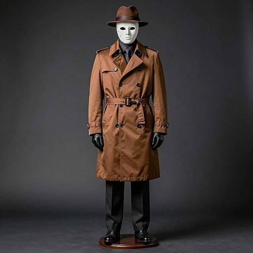 Stylish Mannequin in Dark Fashion Attire