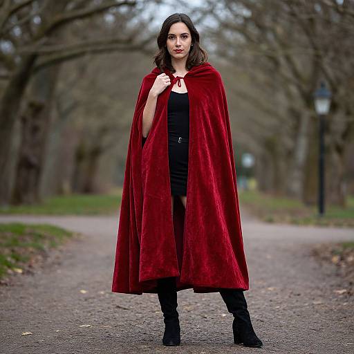 Velvet Witch Cape Photo Pose