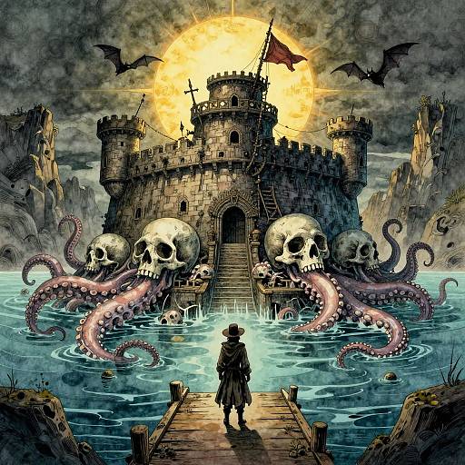 Sunken Pirate Fort on Squid Skull Platform