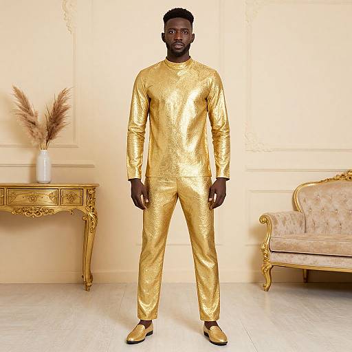 Man in Golden Ochaco Costume