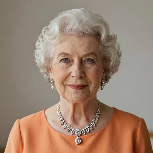 Elegant Elderly Woman with Diamond Jewelry