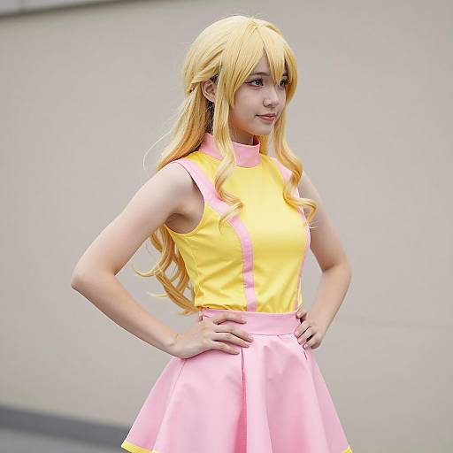 Young Woman in Honey Lemon Big Hero 6 Costume
