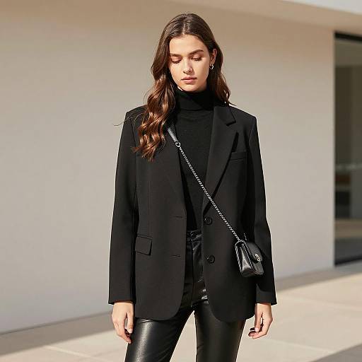 Elegant Young Woman in Chic Attire