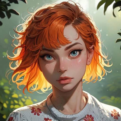 Vibrant Portrait of a Woman in Nature