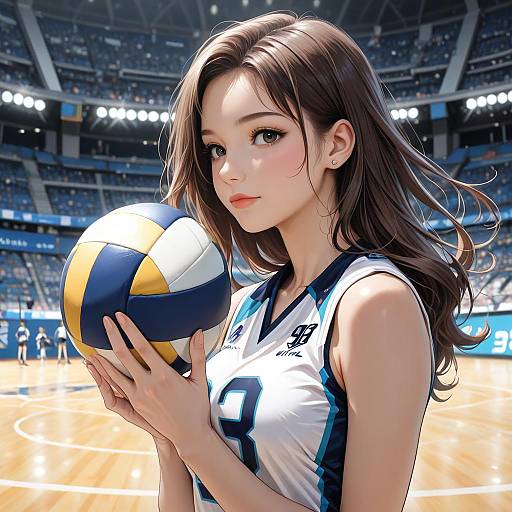 High-Quality Portrait of Japanese Volleyball Player