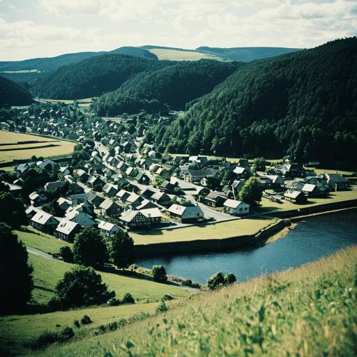Idyllic Village by the River
