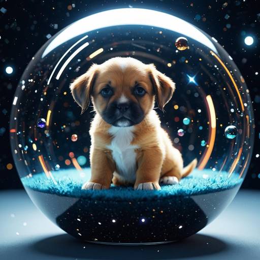 Adorable Supernova Puppy in Space Sphere Adorable Supernova Puppy in Space Sphere