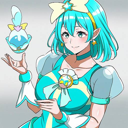 Illustration of Cure milky, precure in the style of Shiraue yuu